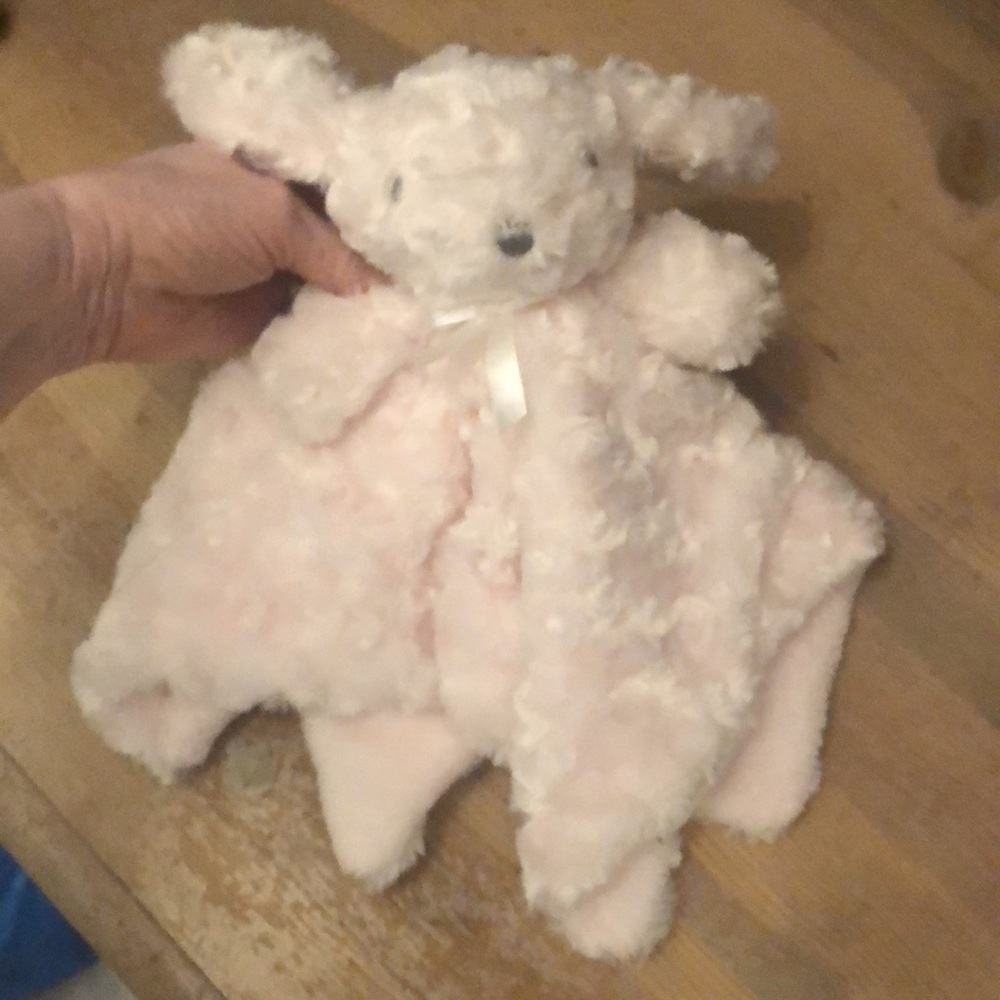 Blankets & Beyond Bunny Rabbit Lovey Security Blanket Pink